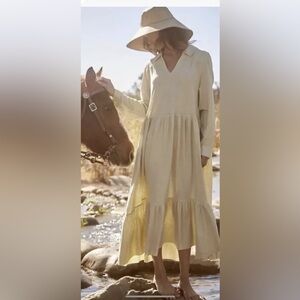 NWT Free people size P/S moonlight midi dress in Fava bean color